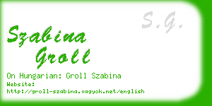 szabina groll business card